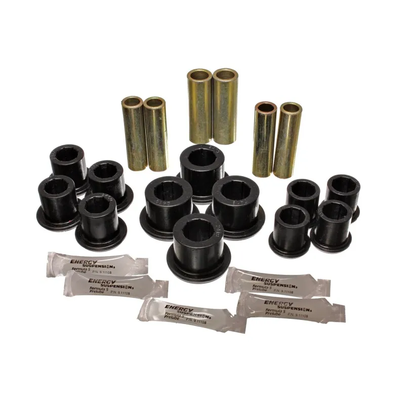 Energy Suspension 97-03 Ford F100/F150/F250 2WD Black Rear Leaf Spring Bushing Set