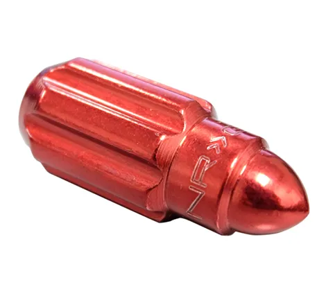 NRG 500 Series M12 X 1.5 Bullet Shape Steel Lug Nut Set - 21 Pc w/Lock Key - Red