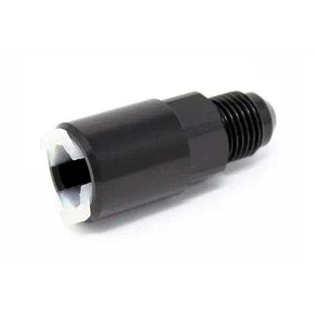 Torque Solution Push-On Quick Disconnect Adapter Fitting: 3/8in SAE to -6AN Male Flare