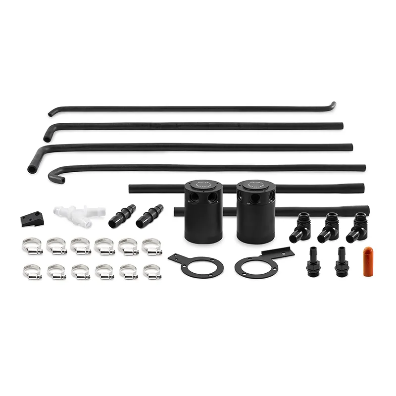 Mishimoto 08-14 Subaru WRX Baffled Oil Catch Can Kit - Black