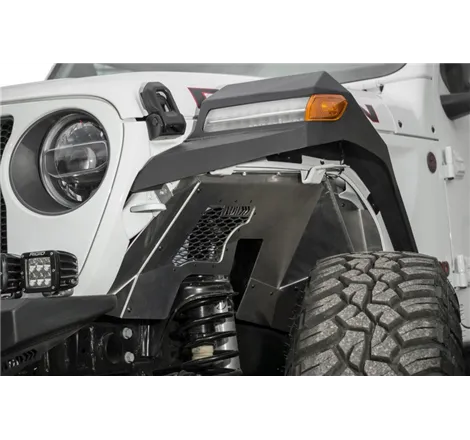 Addictive Desert Designs 2018 Jeep Wrangler JL Raw Aluminum Rock Fighter Front Inner Fender Liner