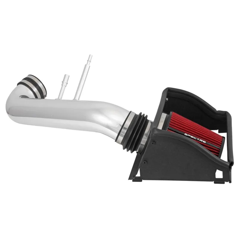 Spectre 15-18 Ford F150 V8-5.0L F/I Air Intake Kit - Polished w/Red Filter