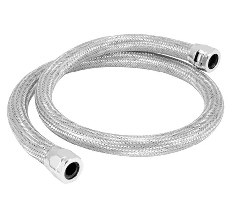 Spectre Stainless Steel Flex Heater Hose Kit 5/8in. Diameter - 4ft. Chrome