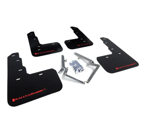 Rally Armor 17-22 Honda Civic Type R Black UR Mud Flap w/Red Logo