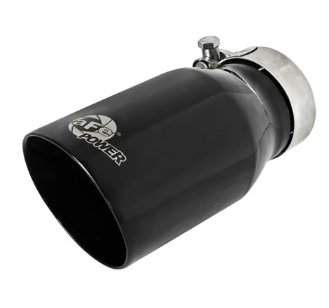 aFe MACH Force-Xp Universal 409 SS Single-Wall Clamp-On Exhaust Tip - Black