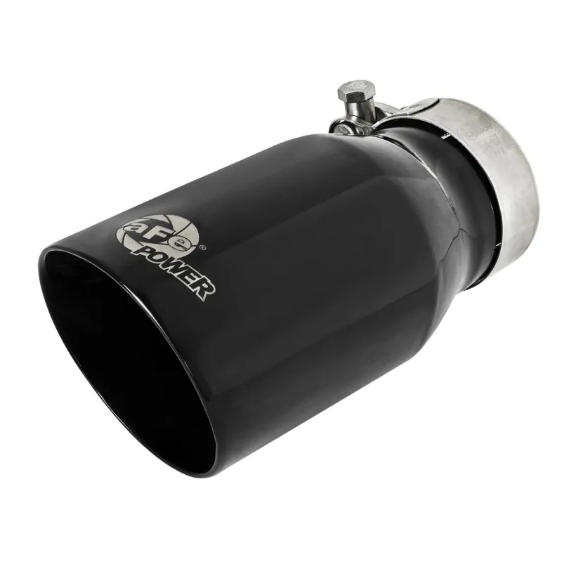 aFe MACH Force-Xp Universal 409 SS Single-Wall Clamp-On Exhaust Tip - Black