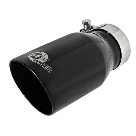 aFe MACH Force-Xp Universal 409 SS Single-Wall Clamp-On Exhaust Tip - Black