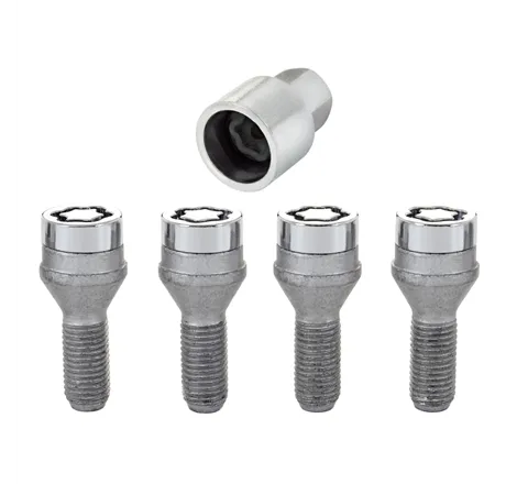 McGard Wheel Lock Bolt Set - 4pk. (Cone Seat) M12X1.25 / 19mm Hex / 25.6mm Shank Length - Chrome