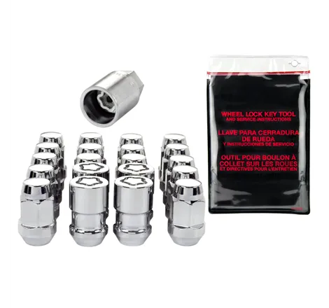 McGard 5 Lug Hex Install Kit w/Locks (Cone Seat Nut / Bulge) 1/2-20 / 3/4 Hex / 1.45in. L - Chrome