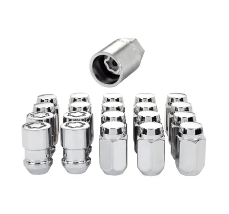 McGard 5 Lug Hex Install Kit (Clamshell) w/Locks (Cone Seat Nut) M12X1.5 / 13/16 Hex - Chrome