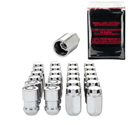 McGard 6 Lug Hex Install Kit w/Locks (Cone Seat Nut) 1/2-20 / 13/16 Hex / 1.5in. Length - Chrome