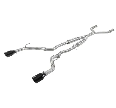 aFe Takeda 2.5in 304 SS Cat-Back Exhaust System w/ Black Tips 16-18 Infiniti Q50 V6-3.0L (tt)