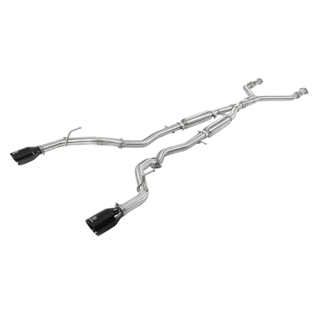 aFe Takeda 2.5in 304 SS Cat-Back Exhaust System w/ Black Tips 16-18 Infiniti Q50 V6-3.0L (tt)