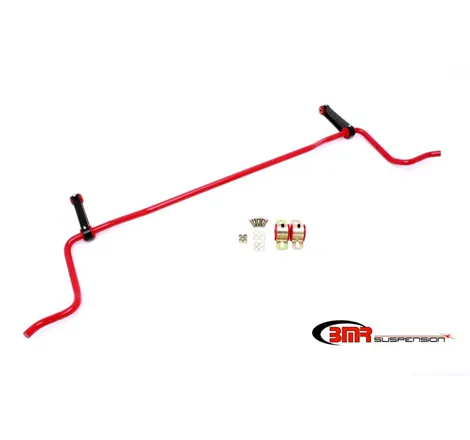 BMR 05-10 S197 Mustang Rear Solid 22mm Sway Bar Kit w/ Bushings & Billet Links - Red