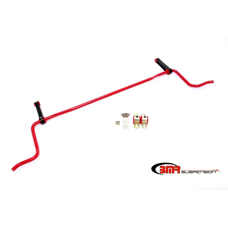 BMR 05-10 S197 Mustang Rear Solid 22mm Sway Bar Kit w/ Bushings & Billet Links - Red