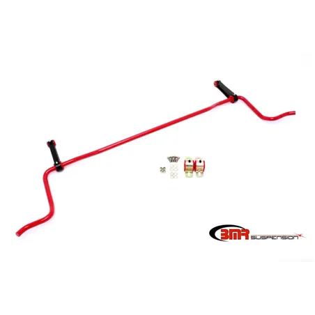 BMR 05-10 S197 Mustang Rear Solid 22mm Sway Bar Kit w/ Bushings & Billet Links - Red