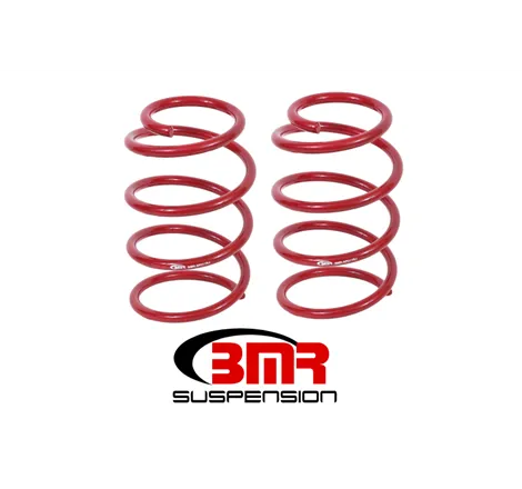 BMR 05-14 S197 Mustang GT Front Performance Version Lowering Springs - Red