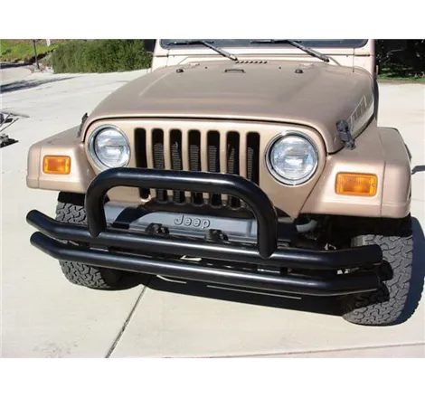 Rampage 1976-1983 Jeep CJ5 Double Tube Bumper Front - Black