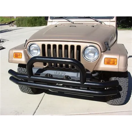 Rampage 1976-1983 Jeep CJ5 Double Tube Bumper Front - Black