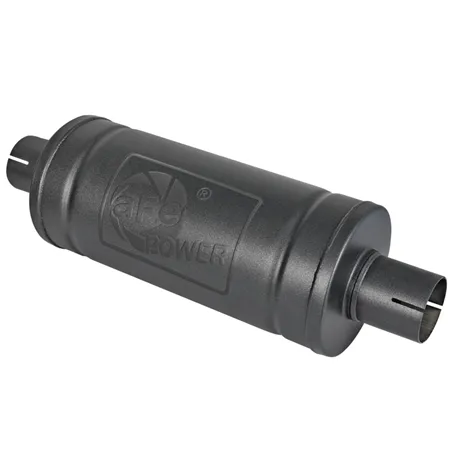 aFe MACH Force-Xp 409 SS Muffler w/ Black finish 2-1/2in Inlet & Oulet 14in x 16in Diameter