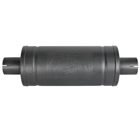 aFe MACH Force-Xp 409 SS Muffler w/ Black finish 2-1/2in Inlet & Oulet 14in x 16in Diameter