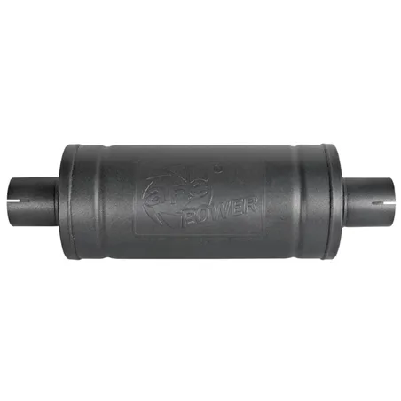 aFe MACH Force-Xp 409 SS Muffler w/ Black finish 2-1/2in Inlet & Oulet 14in x 16in Diameter