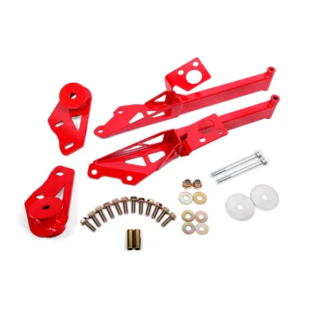 BMR Suspension 15-18 Ford Mustang S550 IRS Subframe Support Brace (Red)