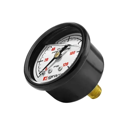 Grams Performance Universal 0-120 PSI Fuel Pressure Guage - White Face