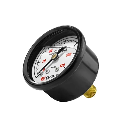 Grams Performance Universal 0-120 PSI Fuel Pressure Guage - White Face