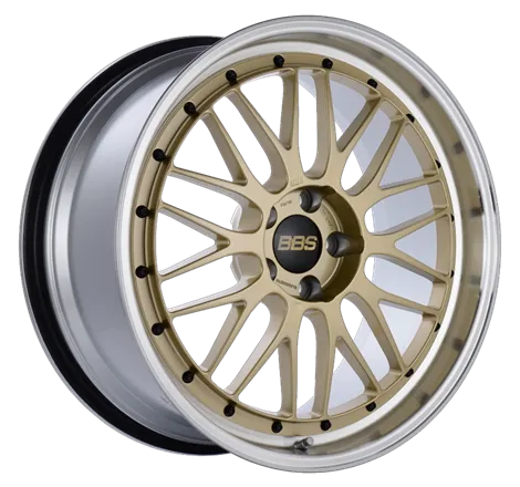 BBS LM 20x9.5 5x114.3 ET40 CB66 Gold Center Diamond Cut Lip Wheel