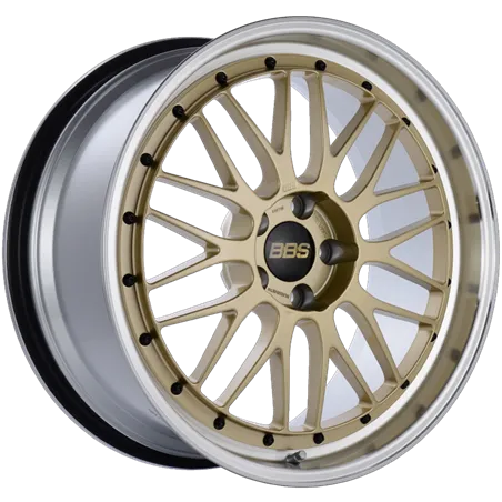 BBS LM 20x9.5 5x114.3 ET40 CB66 Gold Center Diamond Cut Lip Wheel