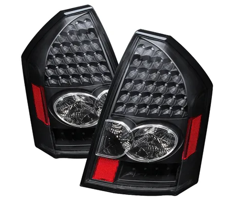 Xtune Chrysler 300 05-07 LED Tail Lights Black ALT-JH-CHR305-LED-BK