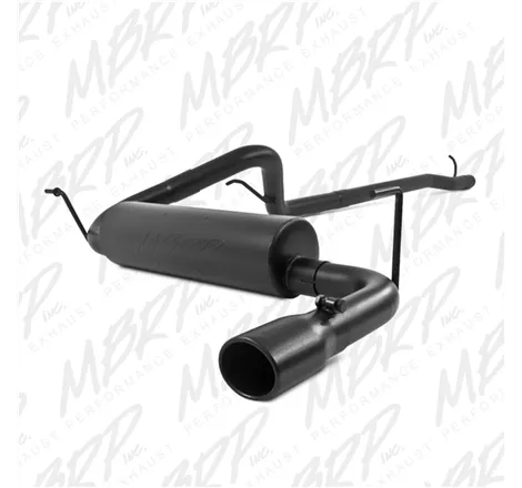 MBRP 12 Jeep Wrangler/ Rubicon 3.6L Cat Back Single Rear Exit Black Exhaust