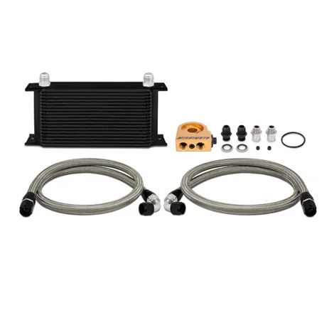 Mishimoto Universal 19 RowThermostatic Oil Cooler Kit - Black