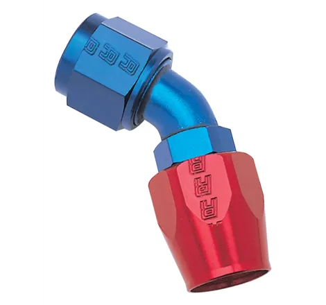 Russell Performance -12 AN Red/Blue 45 Degree Full Flow Hose End