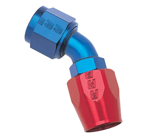 Russell Performance -12 AN Red/Blue 45 Degree Full Flow Hose End