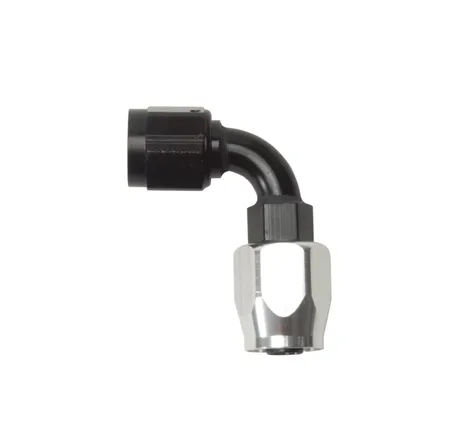 Russell Performance -12 AN Black/Silver 90 Degree Full Flow Hose End