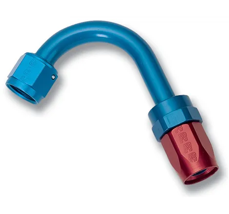 Russell Performance -6 AN Red/Blue 120 Degree Full Flow Swivel Hose End (With 1in Radius)