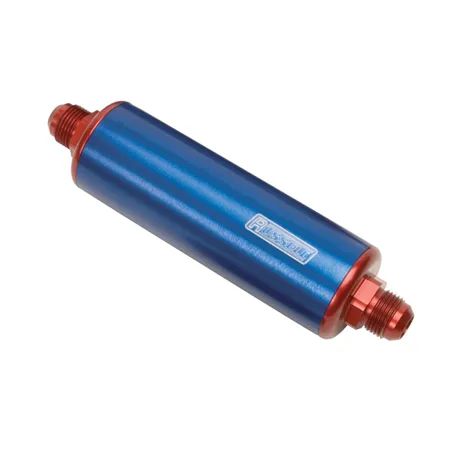 Russell Performance Red/Blue Anodized Aluminum (8-1/4in Length -10 male inlet/outlet)