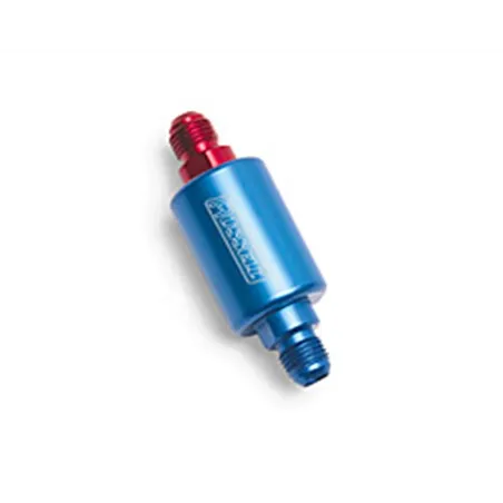 Russell Performance Red/Blue Anodized (3in Length 1-1/4in dia. -6 male inlet/outlet)