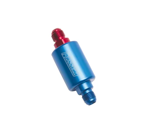 Russell Performance Red/Blue Anodized (3in Length 1-1/4in dia. -6 male inlet/outlet)