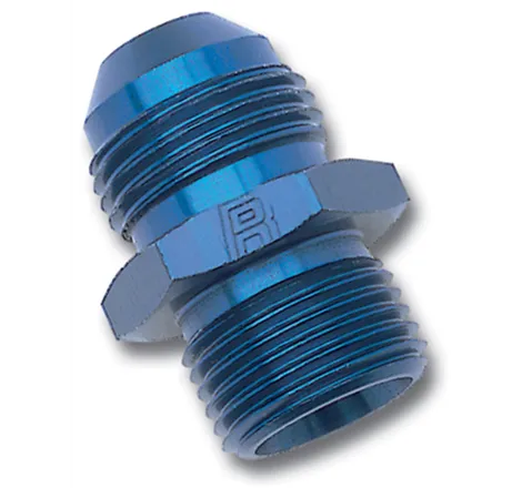 Russell Performance -10 AN Flare to 14mm x 1.5 Metric Thread Adapter (Blue)