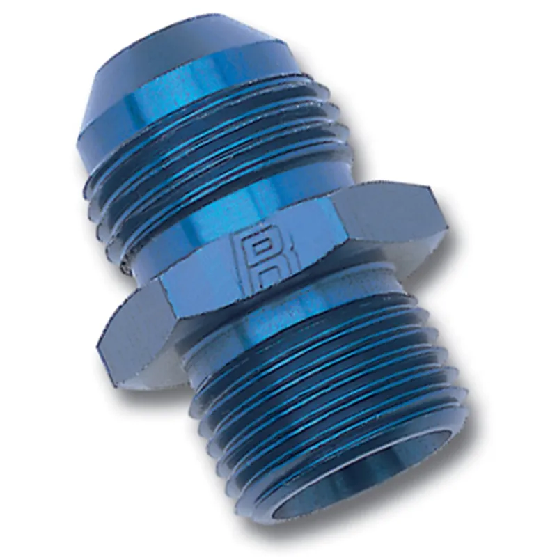 Russell Performance -10 AN Flare to 14mm x 1.5 Metric Thread Adapter (Blue)