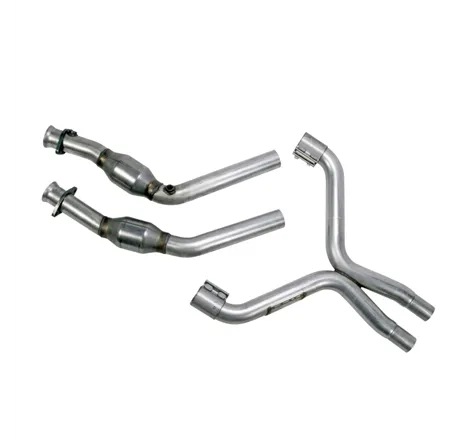 BBK 11-14 Mustang 3.7 V6 High Flow X Pipe With Catalytic Converters - 2-1/2