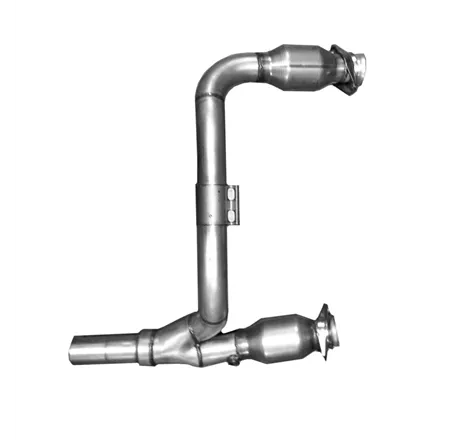 BBK 07-11 Jeep 3.8 V6 Long Tube Exhaust Headers And Y Pipe And Converters - 1-5/8 Silver Ceramic