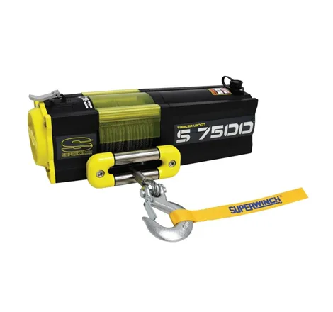 Superwinch 7500 LBS 12V DC 5/16in x 54ft Steel Rope S7500 Winch