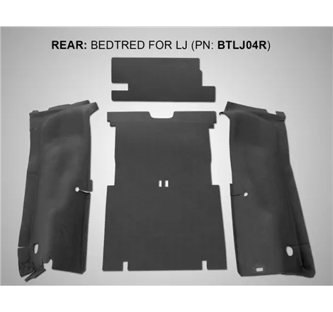 BedRug 03-06 Jeep LJ Unlimited Rear 4pc BedTred Cargo Kit (Incl Tailgate & Tub Liner)