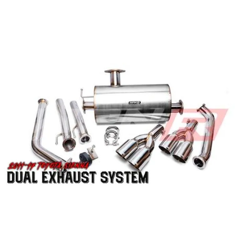 Weapon R 11-17 Toyota Sienna 3.5L Axle Back Exhaust w/Slant Cut Tips