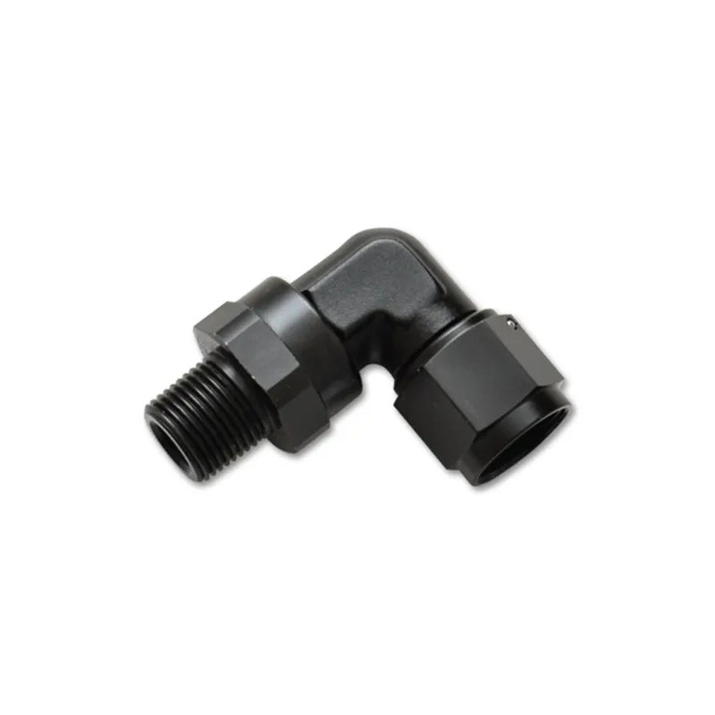 Vibrant -8AN to 1/2in NPT Female Swivel 90 Degree Adapter Fitting