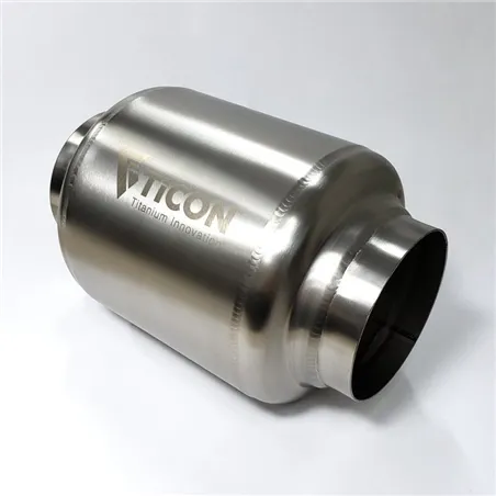 Ticon Industries 7in OAL 3.0in In/Out Ultralight Titanium Muffler